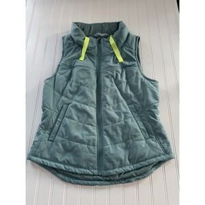 The North Face Women's Puffer Vest Large Teal Neon Green Lightweight